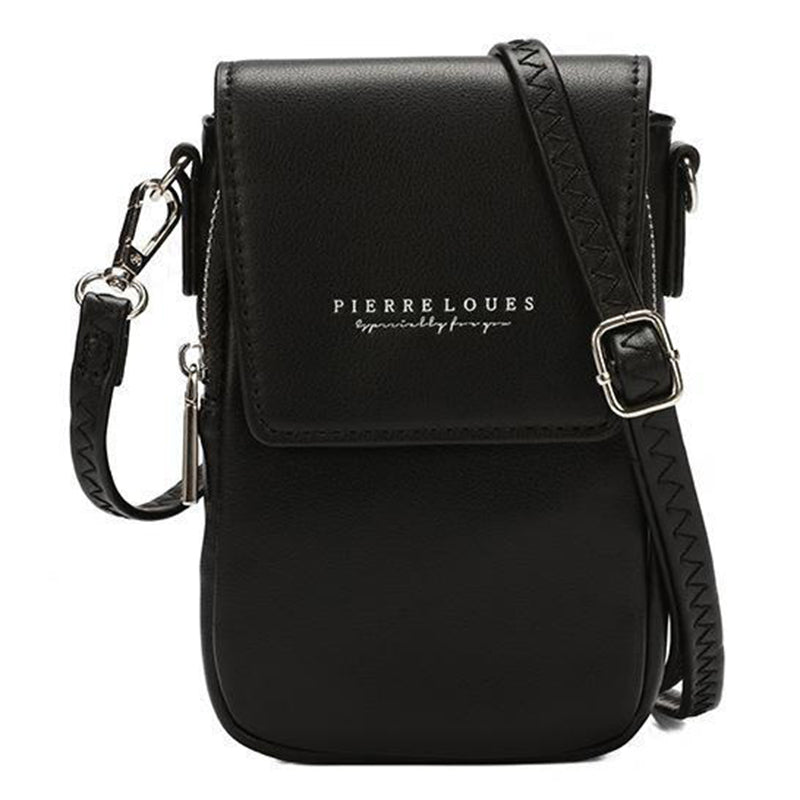 PIERRE LOUES PL614-44 PU Leather Women Crossbody Bag Phone Cosmetics Carrying Bag PIERRE LOUES PL614-44 PU Leather Women Crossbody Bag Phone Cosmetics Carrying Bag
